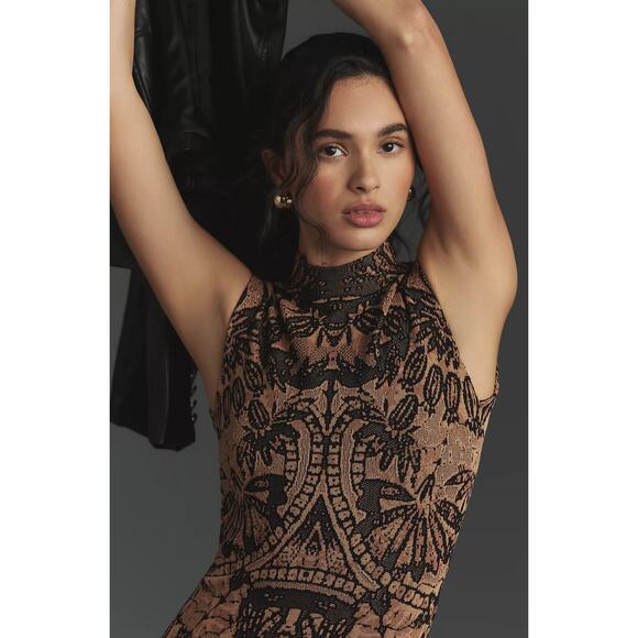 NWT Anthropologie Mock-Neck Knit Mini Dress - XL - Picture 4 of 6